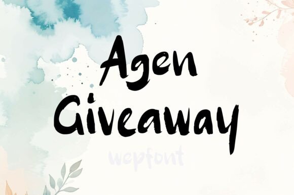 Agen Giveaway: Handcrafted Brush Font for Elegant Designs