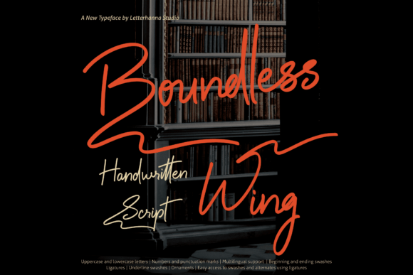 Boundless Wing: Raw Handwritten Energy Meets Bold Script Design