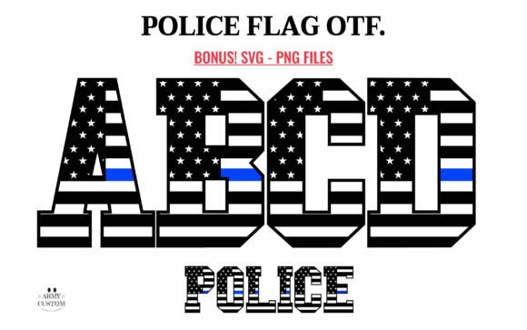 Police Flag Font: Bold Patriotism Meets Modern Design