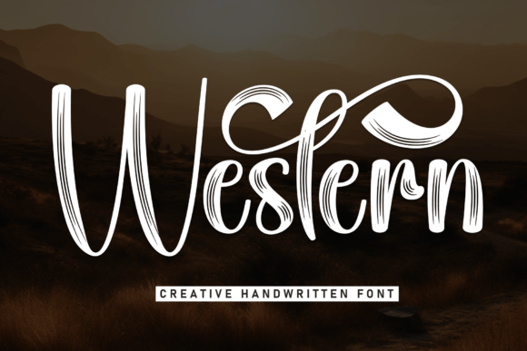 Western: A Flowing Handwritten Font for Timeless Design